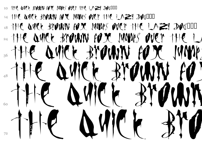 LMS Bloody Brujah font waterfall